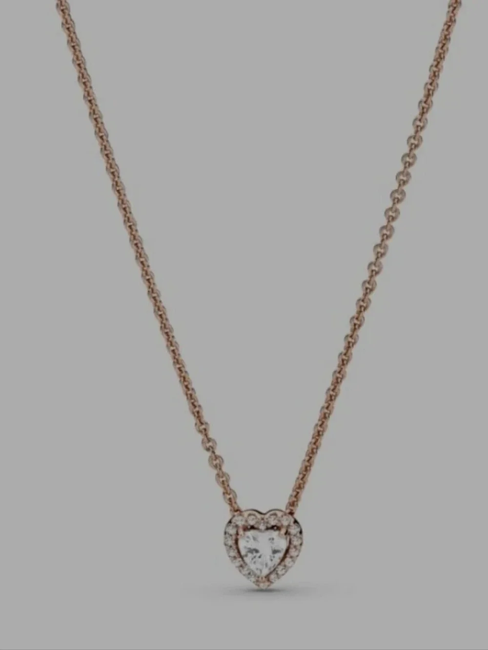 Authentic Pandora Sparkling Heart Collier Necklace